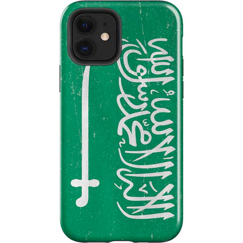 Saudi Arabia Flag Distressed iPhone 12 Impact Case